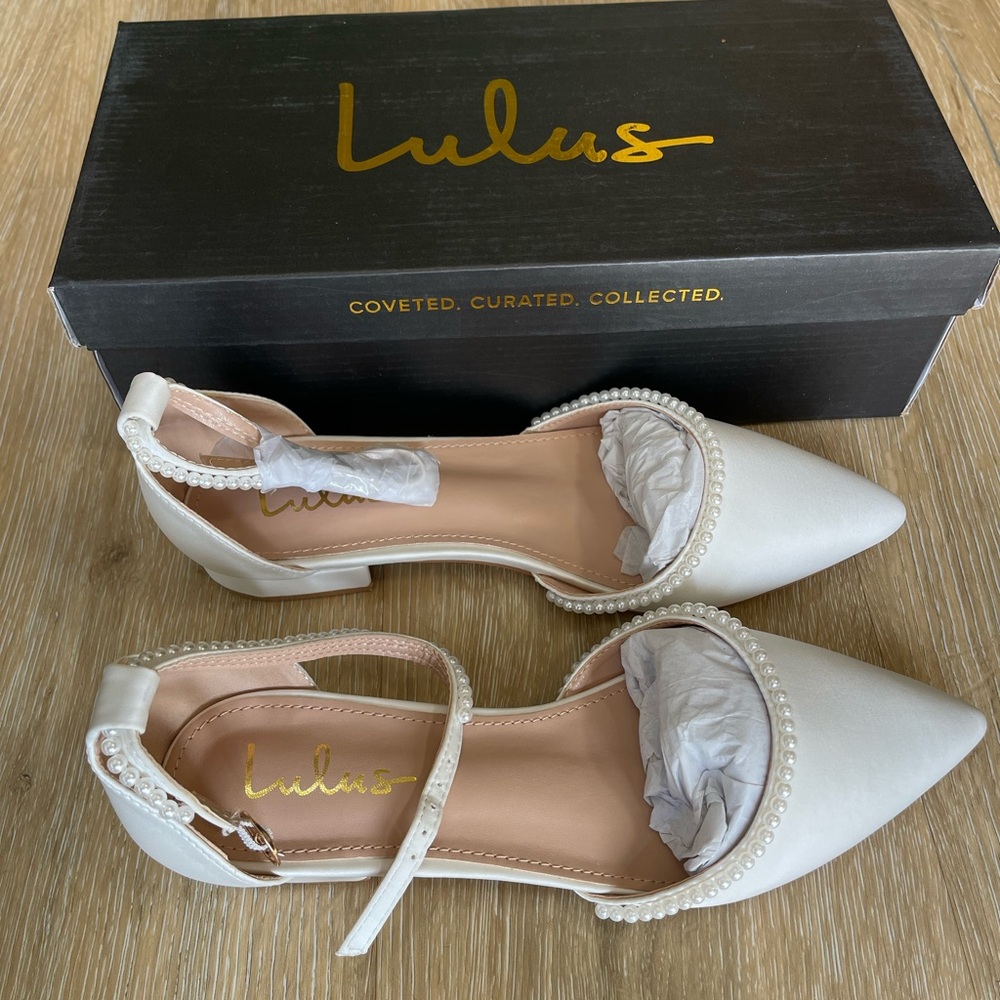Lulu's White Elegant Heels with Ankle Strap